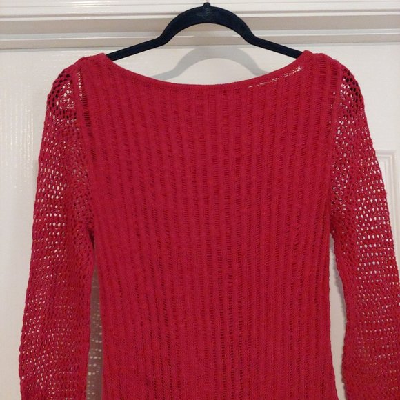 Sundance Womens Red Knit Lined Knee Length Dress 3/4 Sleeve Small - Picture 12 of 16